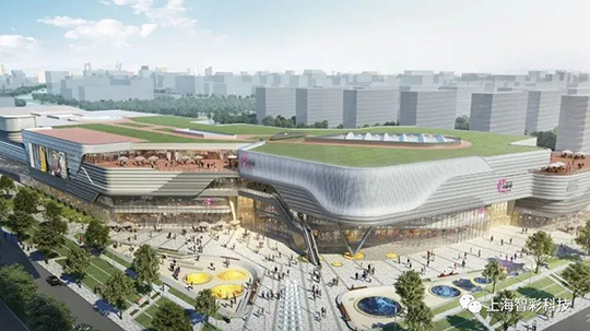 上海松江印象城LED顯示屏項目由智彩科技設計、安裝